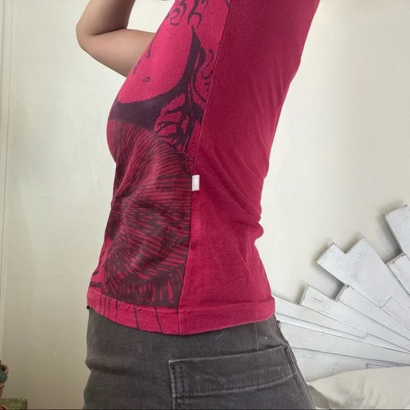 Y2K Japanese Geisha Print T-shirt - Picture 3 of 5